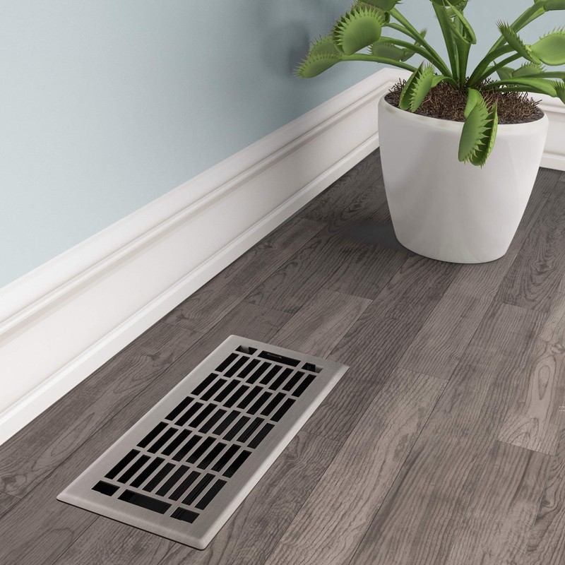 Imperial RG3379 4 x 12-Inch Geneva Decorative Floor Register, Brushed