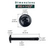 #10 x 1-1/2" Black Truss Head Self Drilling Screws (50
