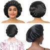 JZK 2Pcs soft satin bonnet, Silk hair wrap, Elastic women