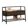 Sauder North Avenue Storage Bench, Smoked Oak finish