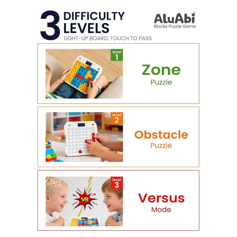 AluAbi Super Blocks STEM Puzzle Game with 1000+ Patterns &