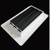 Two-way plastic side wall/ceiling register in white 8"w X 4"h