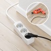 deleyCON 3-Way Power Strip with Flat Connector Power Strip for