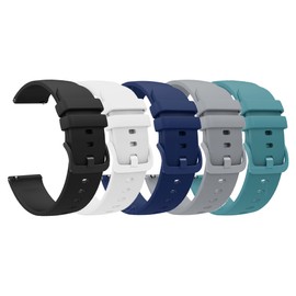 Compatible with Wontrum Smart Watch Bands, Lamshaw Classic Watch Bands 18mm Soft Silicone Bands Bracelet Sports Strap Compatible with Mindrose H80 1.47 inch Watch, Wontrum Y70 Watch (18mm size band, 5Pack-Man)