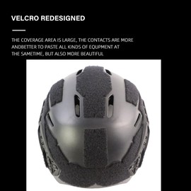 Booiu Tactical Helmet Airsoft Ballistic Helmet Latest Model (Black) for Adults, Airsoft Players