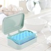 Angoily 1PC Soap Box with Removable Drainer and Lid, Soap