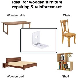 TERF® 10 Pcs Zinc Plated Steel 25mm X 25mm X 17mm (1’’ X 1’’ X 0.67’’) Angel L Shape Corner Brace Bracket Joining Fixing Self Support Repair with Fixing Screw