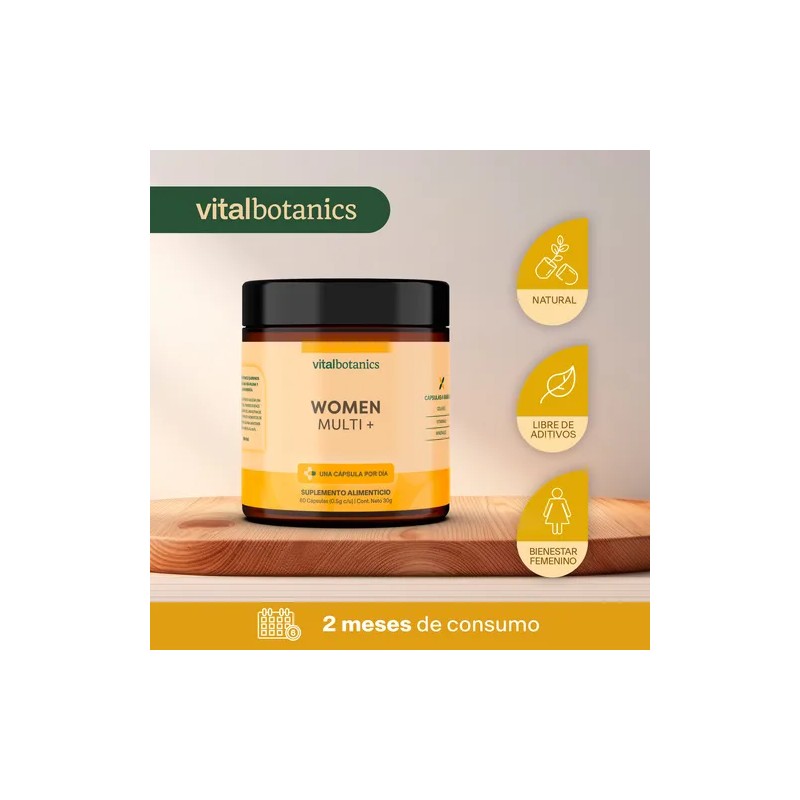 Women Multivitamin | 60 Capsulas | Con Colágeno Hidrolizado.