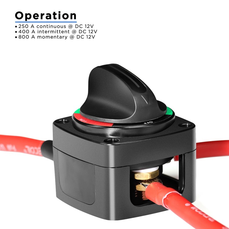 Recoil BS4 1-2-Both-Off 4-Position Battery Switch, 12V-48V DC