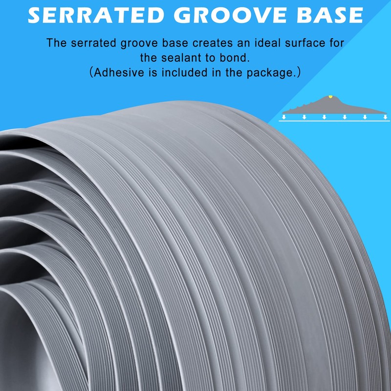 Papillon 10Ft with Adhesive Universal Garage Door Bottom Threshold Seal