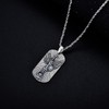 SLIACETE 925 Sterling Silver St Michael/St Christopher Necklace for Men