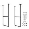 DIYHD 2 Tier Ceiling Mount Black Shelf Bracket,U Shape Pumbing