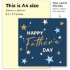 Fathers Day Card Happy Father's Day Blue Card With Stars
