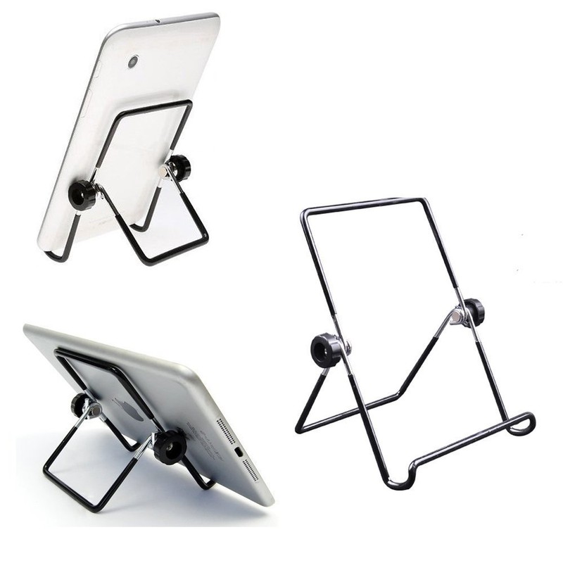 Tablet Stand, Portable Foldable Tablets Multi-Angle Non-Slip Adjustable Metal Holder