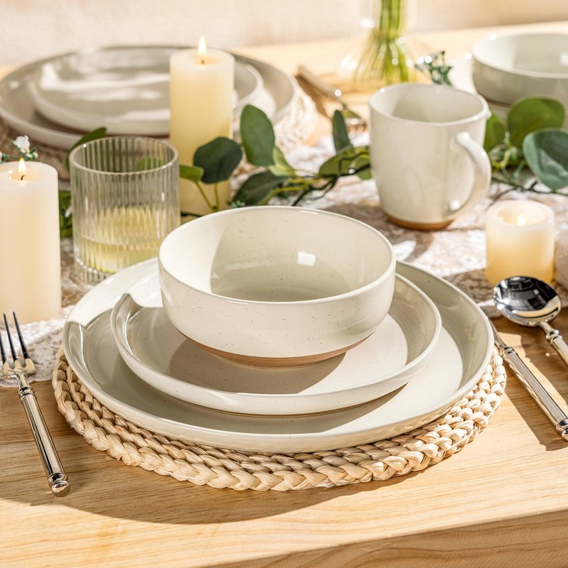 AmorArc Ceramic Cereal Bowls Set of 6, 22oz Stoneware Soup