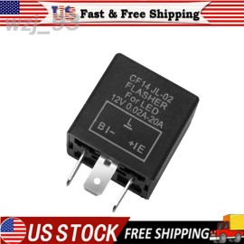 Unbranded 1x LED Flasher Relay CF14 3Pin JL-02 Fix Fast Hyper-flash Blink Direct fit