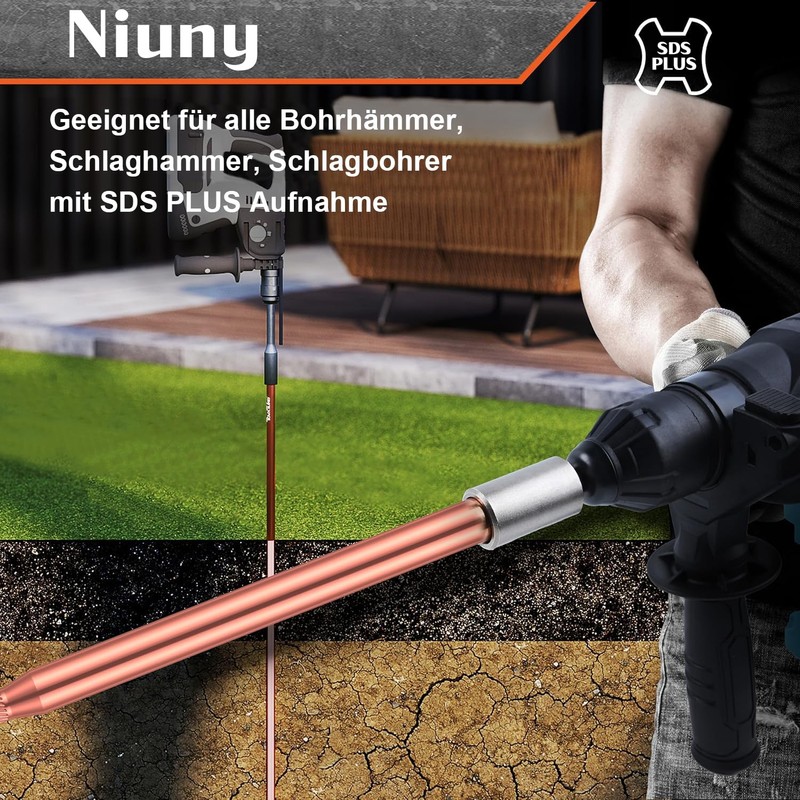 Niuny SDS Plus Ground Nail Driver, Diameter 13.5 mm, Sleeve