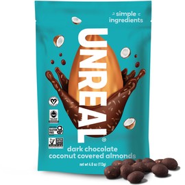 UNREAL Dark Chocolate Coconut Covered Almond, 4 OZ