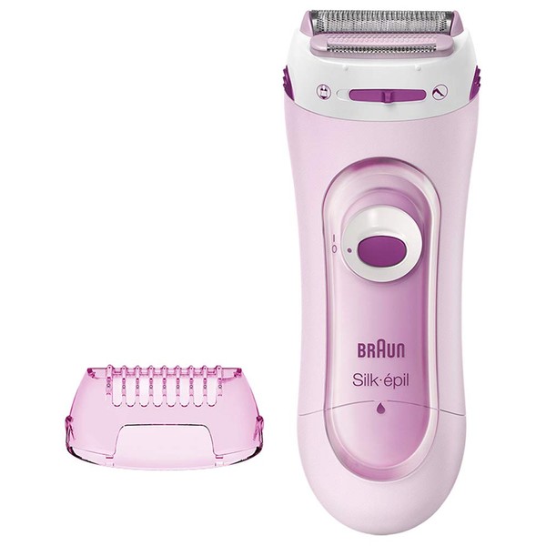 Braun LS5160R1 Women's Shaver, Silk Epill, For Body, Exfoliating Care, Washable, Bath Safe, Pink