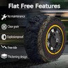 GYL 10x2.125 Solid Tire, 50/75-6.1 Rubber Tires, 10 Inches Tubeless