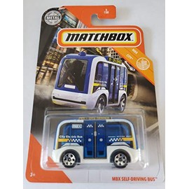 Matchbox 2020 MBX City MBX Self-Driving Bus, Blue 3/100