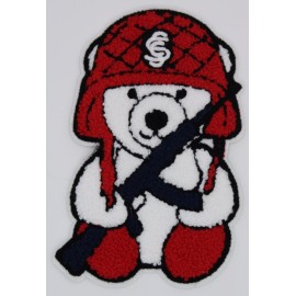 Mhy Line Chenille Patch: Fighter Bear (M383A)