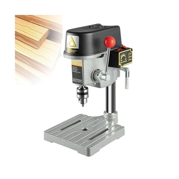 Mini Electric Bench Drill Stand, 3-Speed Benchtop Drill Press, 110V