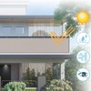 AXT SHADE Balcony Privacy Screen 90x400cm Waterproof Balcony Cover Wind