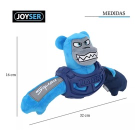 Joyser, Juguetes para Perro Raza Grande (Peluche, Oso Azul con Armadura)
