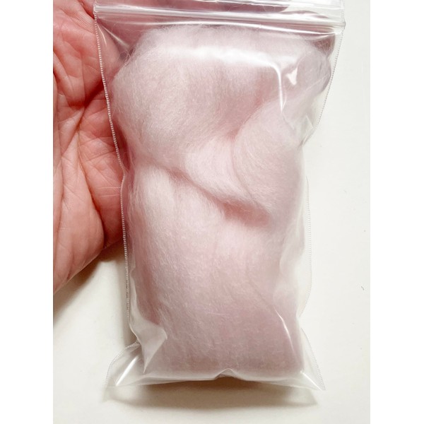 LM034-005 MOREZMORE Wool Roving for Needle Felting 5g Powder Pink