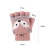 NICEYST Kids Convertible Flip Top Gloves Children Winter Warm Knitted