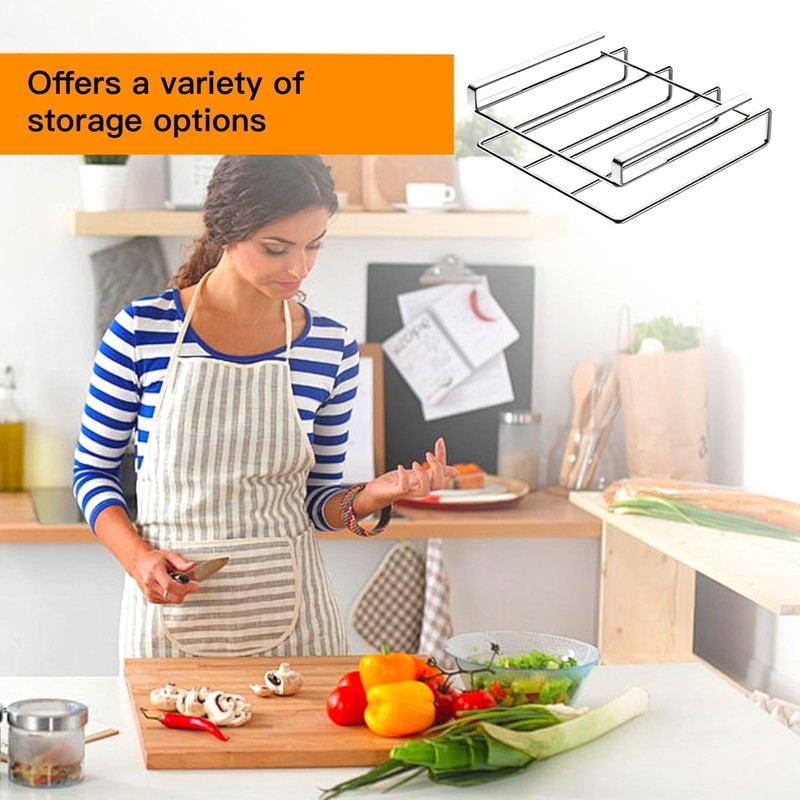 Under Cabinet Cutting Board Holder, Cabinet Shelf Organizer,Cutting Board Organizer