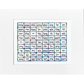 The Kabbalah Centre 72 Names of God | Framed Poster (White Board)