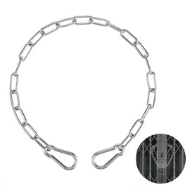 Chain, Stainless Steel Chain, Metal Chain, Safety Door Chain Lock with Mountaineering Buckles on Both Ends, Pet Dog Chain for Bicycle Doors, Fences, Roller Locks, Anti-Theft Chain