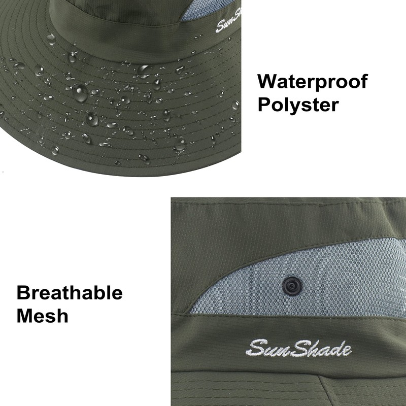 Mukeyo Sombrero de verano para mujer, de ala ancha, protección