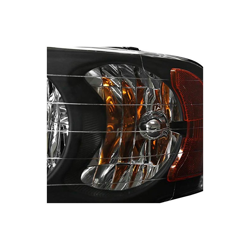 Spec-D Tuning Black Headlights Compatible with Dodge Ram 1500 2500