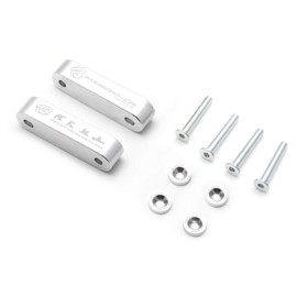 Xotic Tech JDM Hood Spacer Hood Riser 3/4" Replacement Front Hood Vent Space Riser Spacer Anodized Silver Aluminum Alloy Billet Compatible with Honda Civic CRX Del Sol, Acura Integra