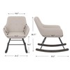 WENTMENT Rocking Chairs Nursery Set of 2, Curved Backrest Rocking