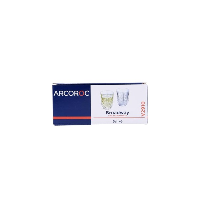 Arcoroc ARC L7253 Broadway Schnapsglas, Shotglas, Stamper, 50ml, Glas, transparent,