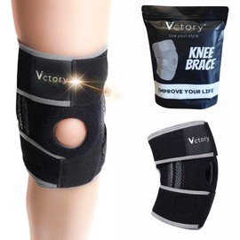 Orthopedic Knee Brace Adjustable Knee Brace with Side Stabilizers Sports Brace for Meniscus Ligaments Arthritis Unisex