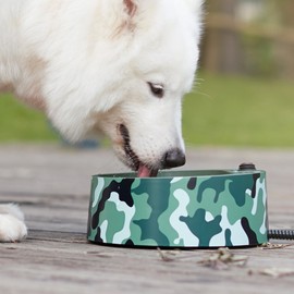 Petfactors Heated Pet Water Bowl, Outdoor Thermal Dog Cat Bowl with 69 Inch Chew Resistant Cord and Waterproof ON/Off Switch
