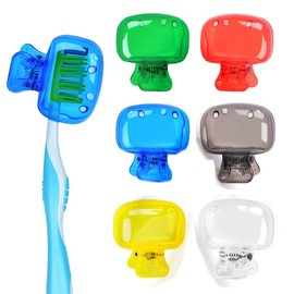 Slzhds 6 Fundas para Cabeza de Cepillo para Polvo de Dientes de Viaje, Funda Protectora de Cepillo para Polvo de Dientes, Funda de Viaje para Cepillo de Dientes para Viajes En el Hogar,Campamento,Baño