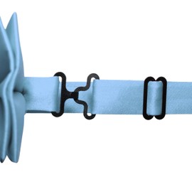 RBOCOTT Mens Baby Blue Pre-tied Bow Tie Adjustable polyester bowtie(1)