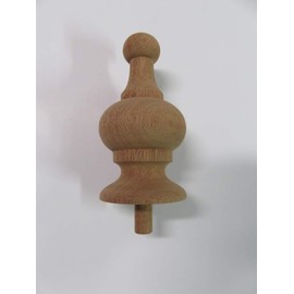 Wood Finial. Choice: Maple,Oak,or Cherry. Bedpost, Furniture, Craft. #57 (Mahogany)