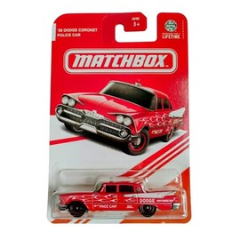 Matchbox '59 Dodge Coronet Police Car, Red, Store Exclusive 1/4, 1:64 Scale Diecast