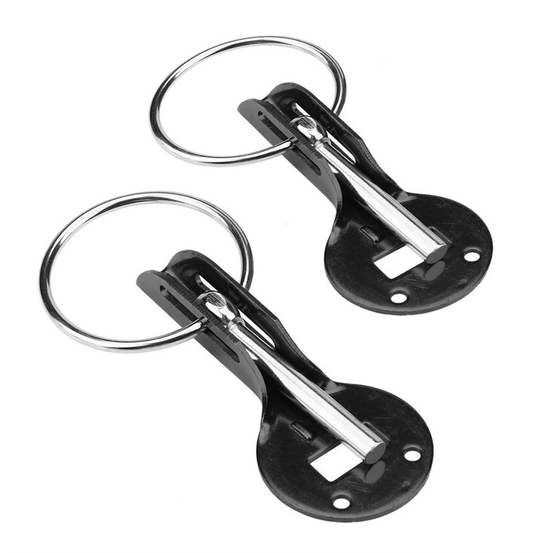 Universal Bonnet Pin Kit - Black, Lock Latch for Racing