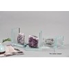 AMOYSTONE Heavy-Duty Amethyst L-Shaped Glass Bookends, 1 Pair (4-6 LBS)