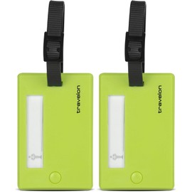 Travelon - Juego de 2 etiquetas para equipaje, Lima, Una talla, Travelon - Juego de 2 etiquetas