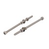 Sourcingmap 10pcs M4x80mm 304 Stainless Steel Knurled Hex Socket Head