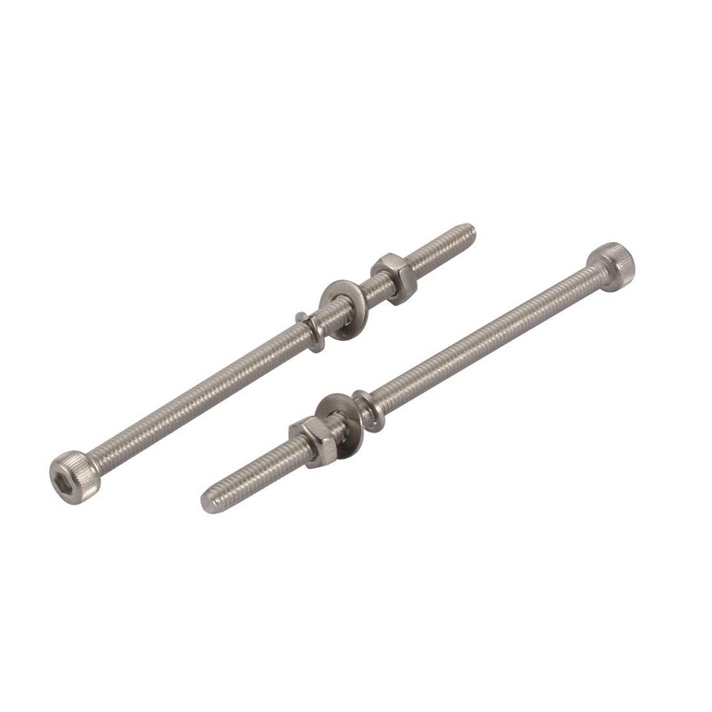Sourcingmap 10pcs M4x80mm 304 Stainless Steel Knurled Hex Socket Head